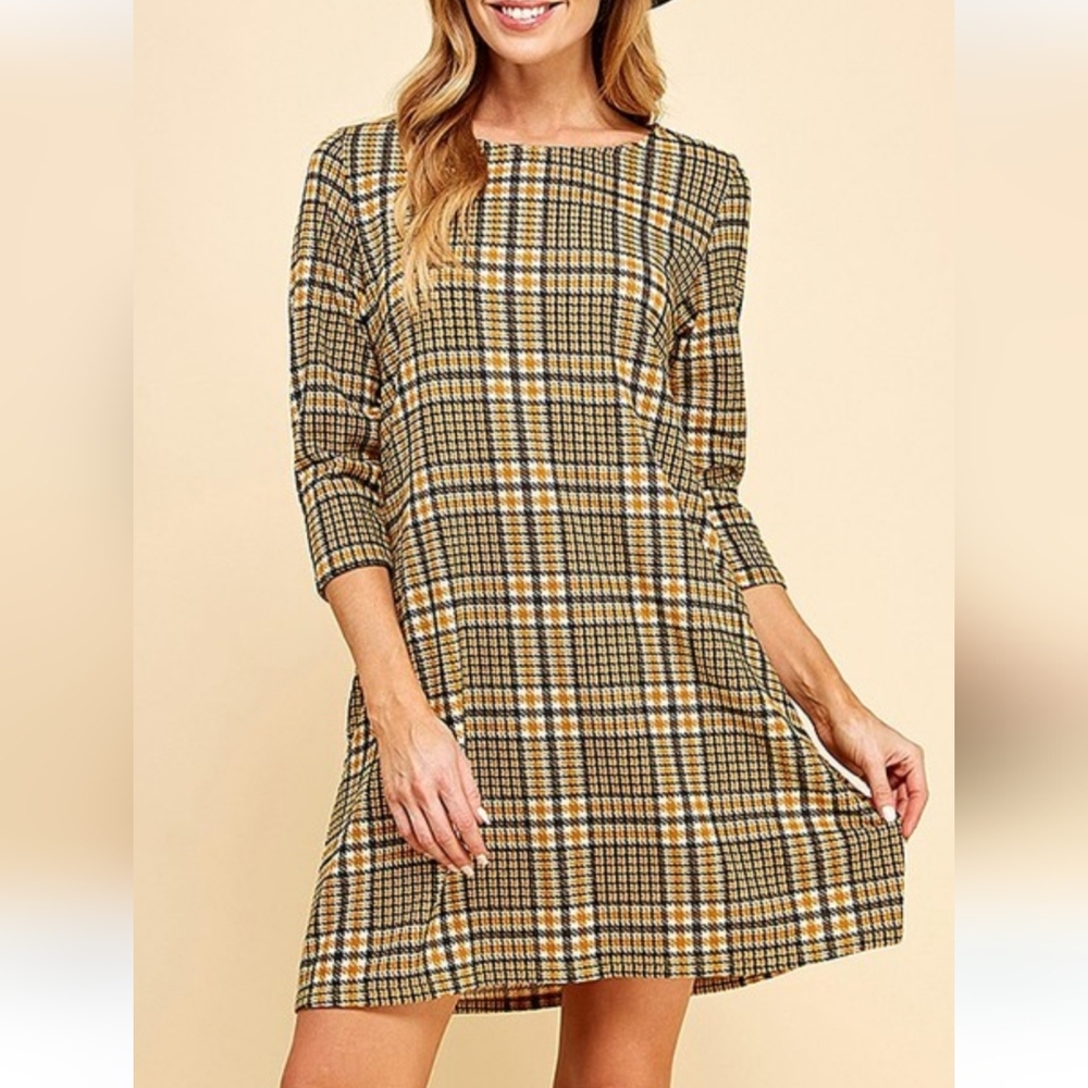 Shopin LA Plus Size Classis and Femme Plaid Printed Mini Dress